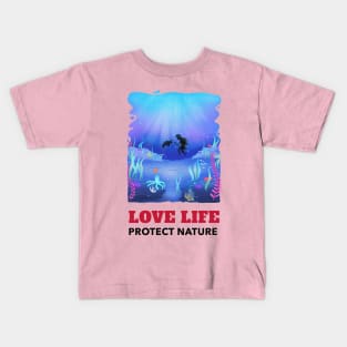 Love Life Protect Nature No. 2 Kids T-Shirt